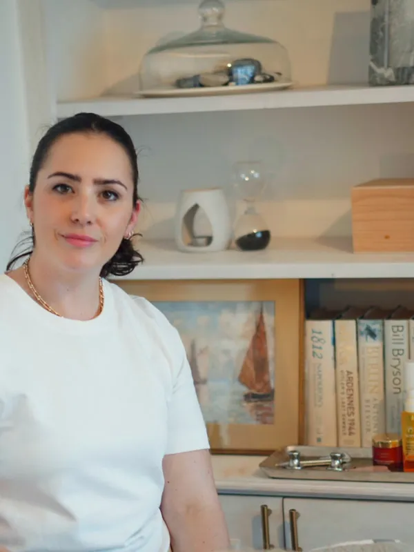 Charlotte Liney, Level 3 IIR qualified reflexologist, in her Bristol treatment room